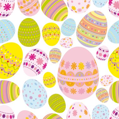 Seamless easter eggs background clipart