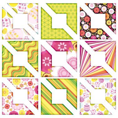 Easter set of corner, design elements. clipart