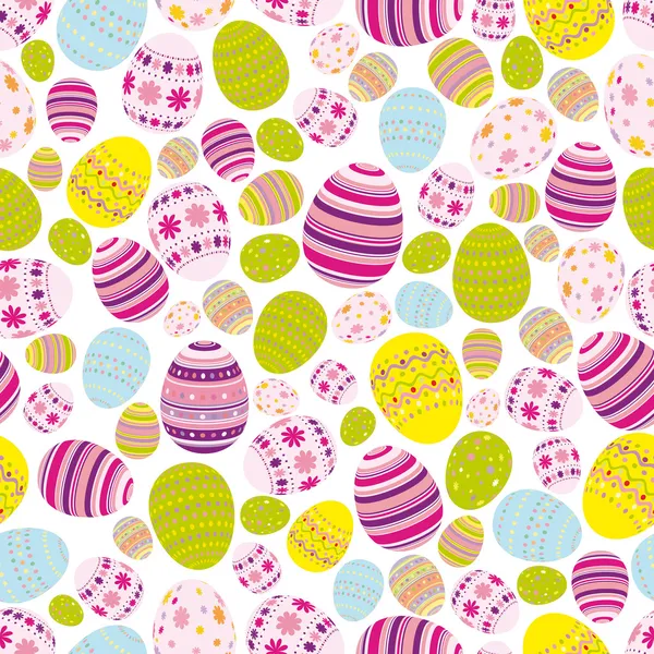 Oeufs de Pâques sans couture Contexte — Image vectorielle