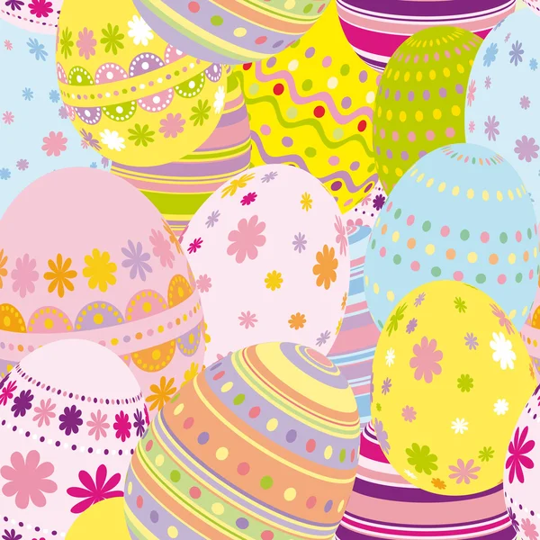Seamless easter eggs background — Stock Vector