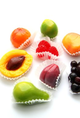 Bright fruit candies clipart