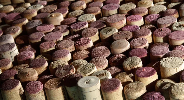 stock image Background of used wine corks.