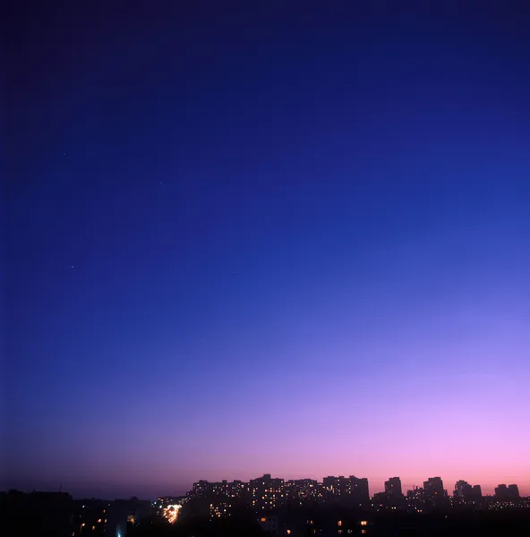 Twilight over a city. — Stock Photo, Image