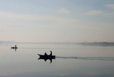 Mısır Edfu Nil tekne, satır,