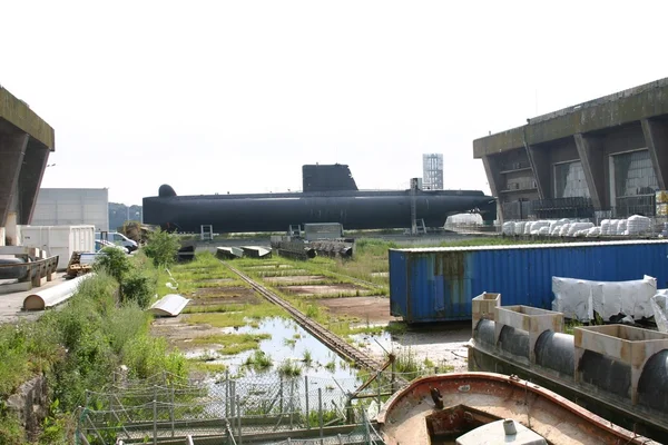 Frankrike Bretagne lorient ubåt base — Stockfoto