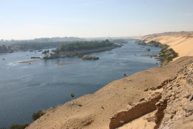 Mısır aswan görünümünden Qubbet el-Hawa