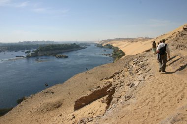 Mısır aswan görünümünden Qubbet el-Hawa