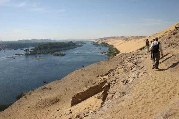 Egypt aswan view from Qubbet el-Hawa — Stock Photo, Image
