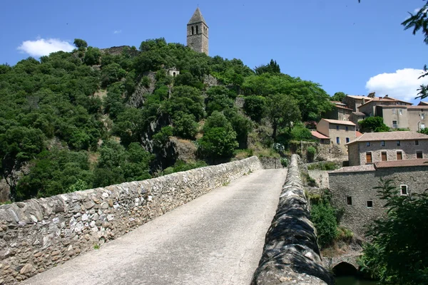 stock image France Languedoc Olargues Pont de diable