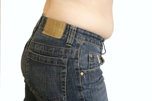 Chica y su problema de cintura — Foto de Stock