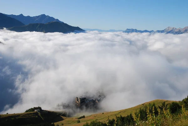 Шрине Богоматери Ла Салетт во Французских Альпах, Франция Стоковое Изображение