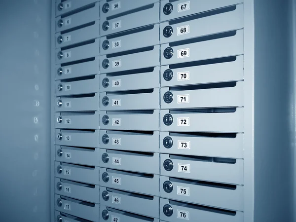 User's boxes in bank. — Stock Photo, Image