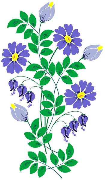 Фигура цветов на белом фоне — стоковый вектор