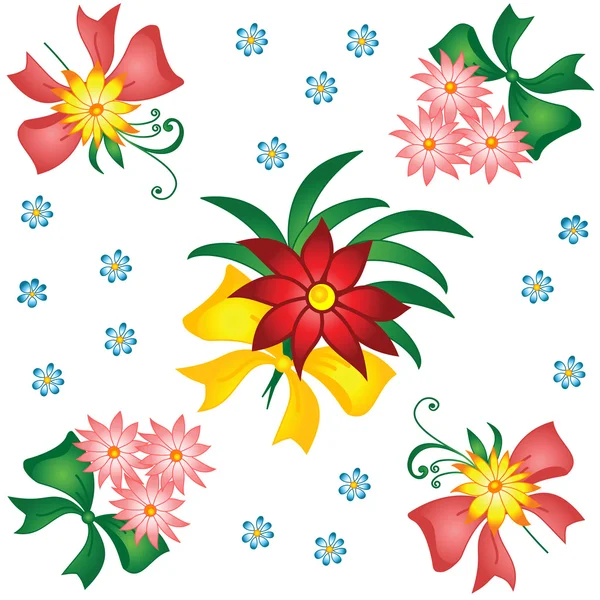 花のパターン. — ストックベクタ