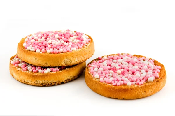 stock image Rusk with pink mice a holland tradition