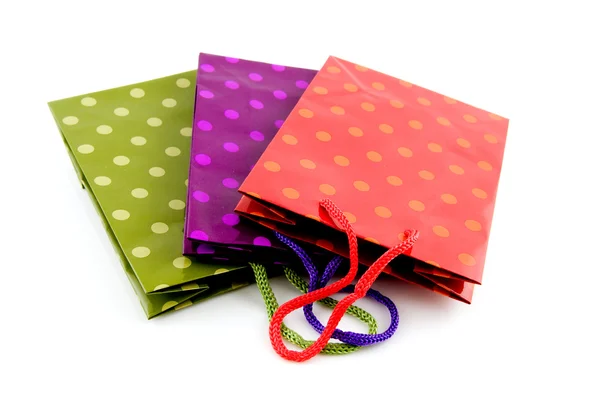 Tres coloridas bolsas de compras Fotos De Stock