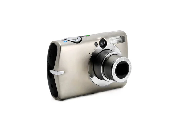 Beyaz bitti izole kompakt fotoğraf makinesi — Stok fotoğraf