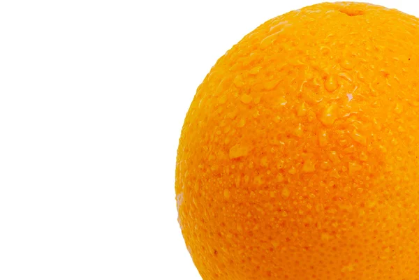 Fragment of orange with drops of water — Stock Photo, Image