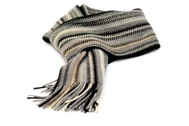 Knotted scarf isolated over white clipart