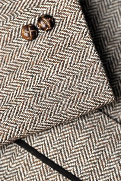 Manica di giacca marrone tweed — Foto Stock