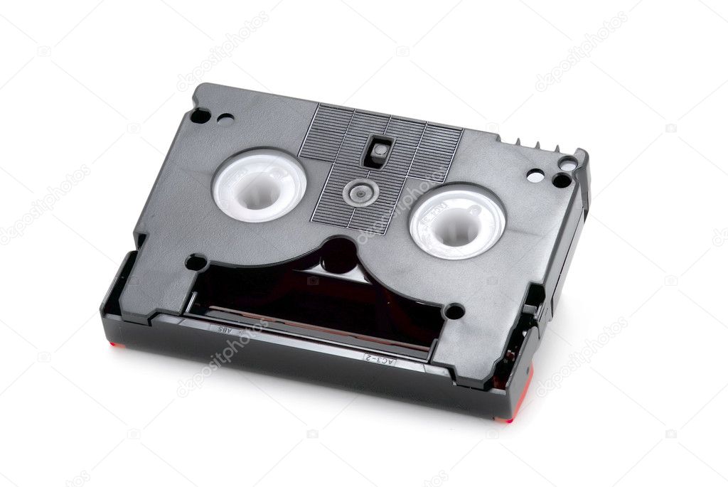 Video cassette isolated over white