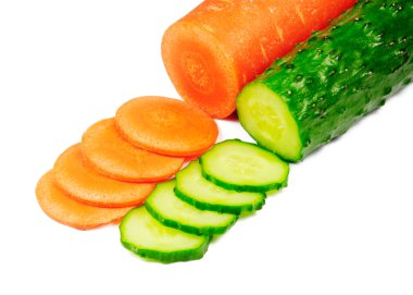 Cucumber and carrot clipart