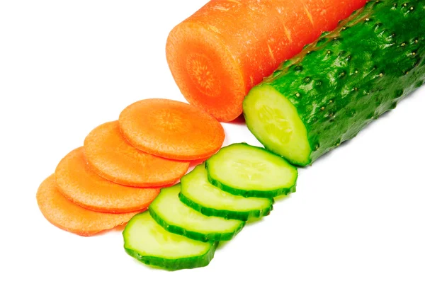Gurken und Karotten — Stockfoto