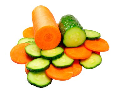 Carrot and cucumber clipart