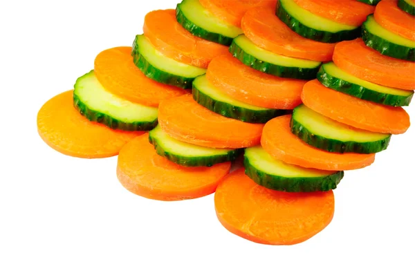 Carrot and cucumber — Stock Photo, Image