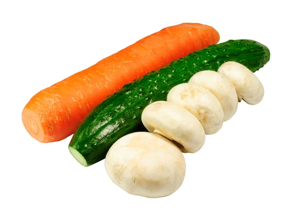 Cucumber carrot and mushroom — Stock Photo, Image