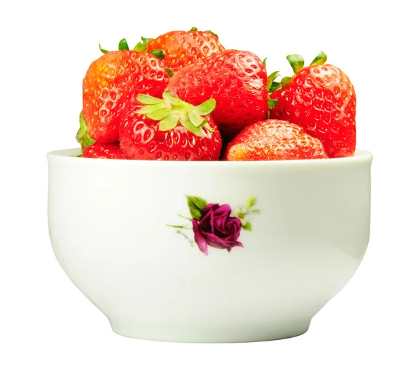 Strawberry at bowl — Stock Photo, Image