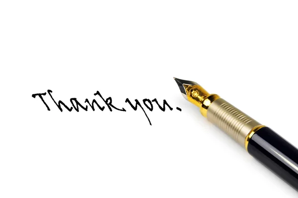 Pen with written words Thank you — Stock Photo, Image