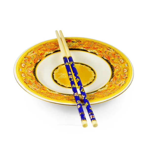 Chopstick and plate — Stock Photo, Image