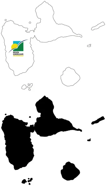Guadeloupe - Stok Vektor