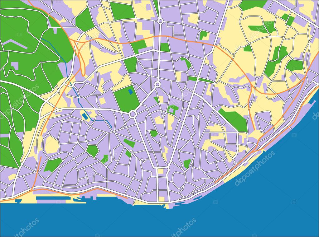 Mapa De Ilustración Vectorial De Lisboa 2023 5866