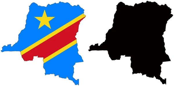 Republik Demokratik Kongo - Stok Vektor