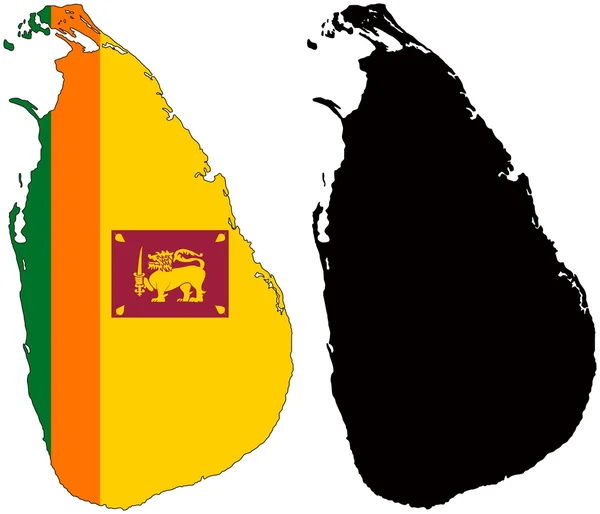 斯里兰卡 — 图库矢量图片