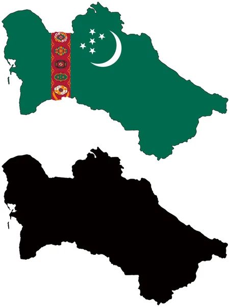 Turkmenistan - Stok Vektor