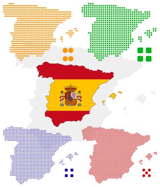 İspanya Haritası piksel