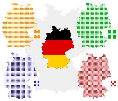 Pixel map of germany clipart