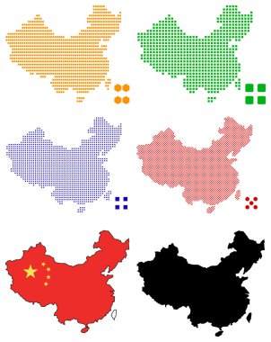 Çin Haritası piksel