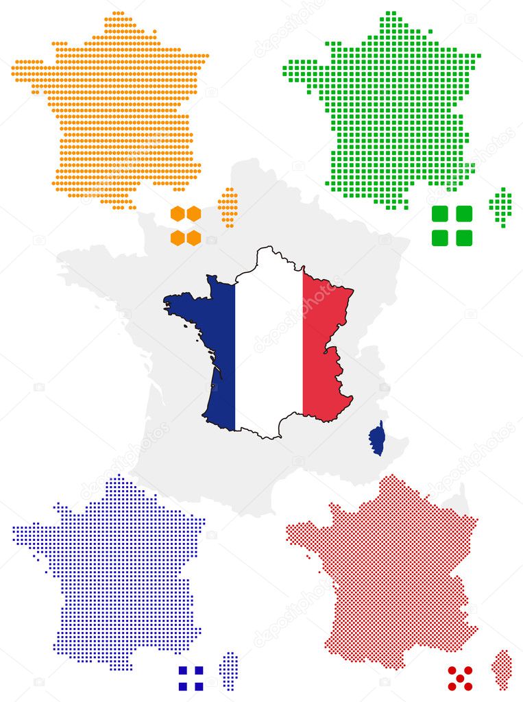 Pixel map of France