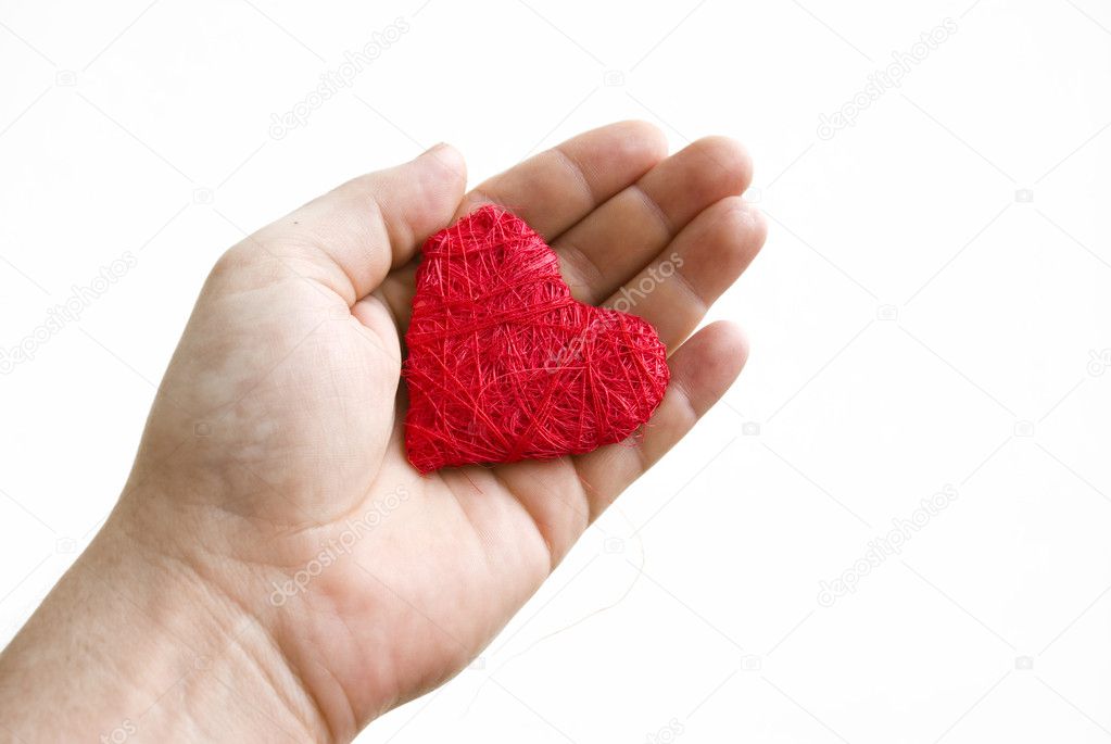Heart on palm