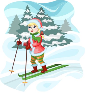Kız kayakçı