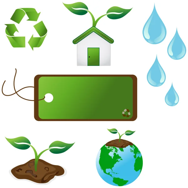 Eco Icons Stock Illustration