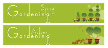 Gardening Themed Banners clipart