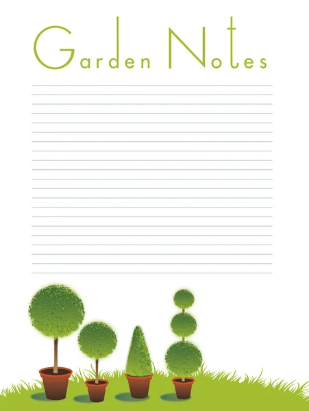 Ogród notatki — Zdjęcie stockowe