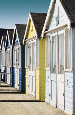 Row of Beach Huts clipart