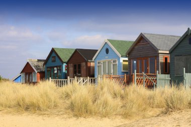 Row of Beach Huts clipart