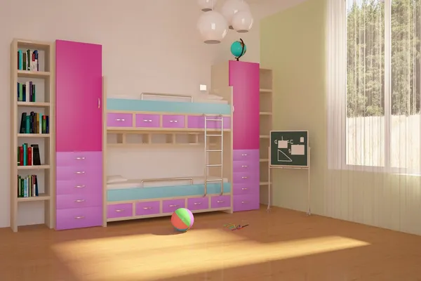 彩色的儿童房 — 图库照片